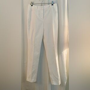 Liz Claiborne Bright White Cotton High Rise Straight Leg Pants Size 4